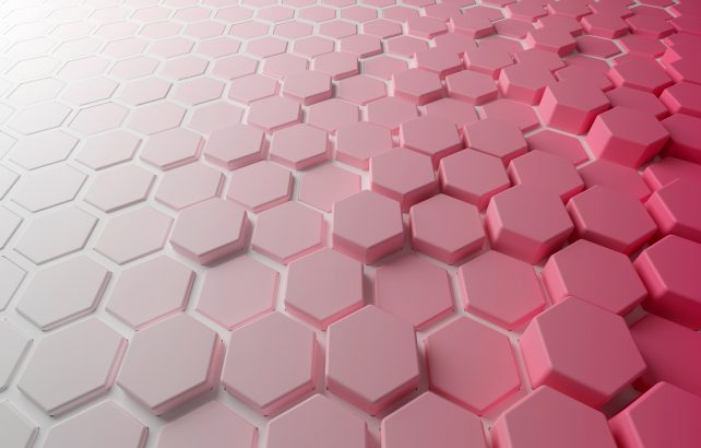 3d rendering hexagonal texture background 642x410