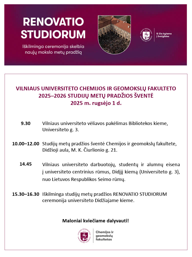 studiju metu pradzios svente plakatas 2025 lt